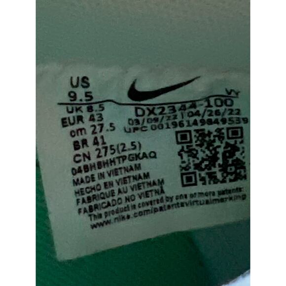 Nike Mens Air Force 1 DX2344-100 Gray Low Top Lace Up Athletic Shoes Size 9.5 main image 5